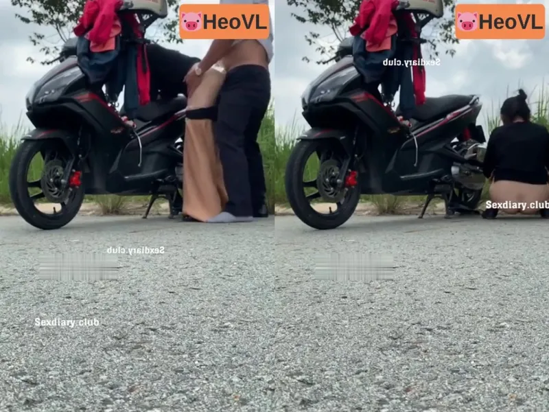 Cô vợ người chồng chơi nhau giữa đường nơi vắng vẻ